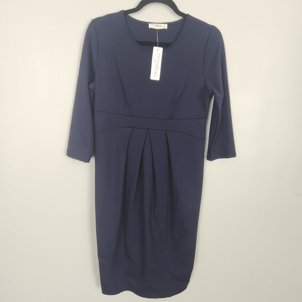 NWT Hello Miz Navy Blue Maternity Dress Size Medium